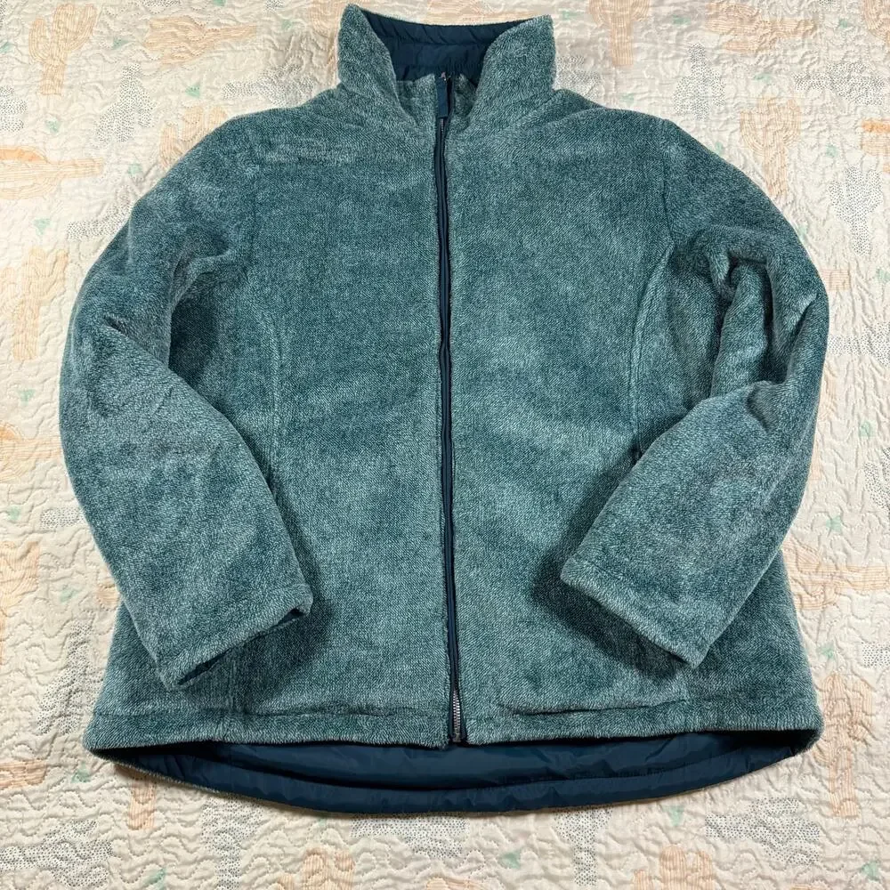Free Country Reversible Jacket Womens XL Blue Fleece Lined Coat - Picture 2 of 11